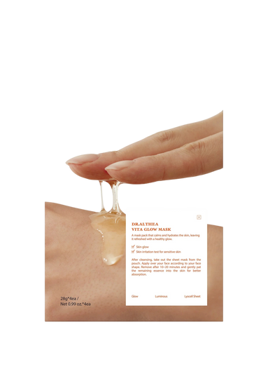 Dr. Althea Vita Glow maska w płachcie rozświetlająca z witaminami 28 ml