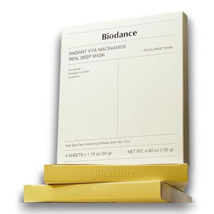 Biodance Radiant Vita Niacinamide Real Deep Mask maska hydrożelowa 4szt