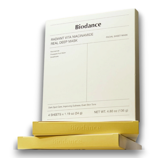 Biodance Radiant Vita Niacinamide Real Deep Mask maska hydrożelowa 4szt