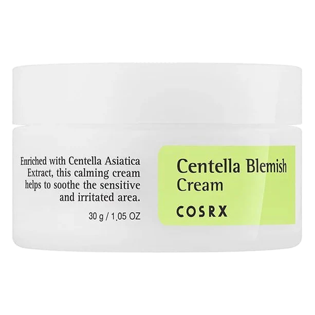 COSRX Centella Blemish Cream krem z wąkrotą na niedoskonałości 30 ml