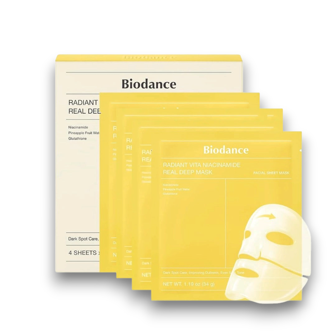 Biodance Radiant Vita Niacinamide Real Deep Mask maska hydrożelowa 4szt