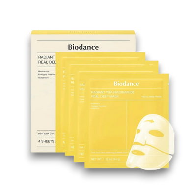 Biodance Radiant Vita Niacinamide Real Deep Mask maska hydrożelowa 4szt
