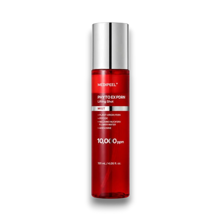 LuxNaura Medi-Peel Phyto Exosome PDRN Lifting Shot face mist in a red 120ml spray bottle for skin hydration