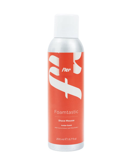 Foamtastic shaving mousse can on a white background