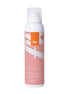 White spray bottle with pink label on a white background