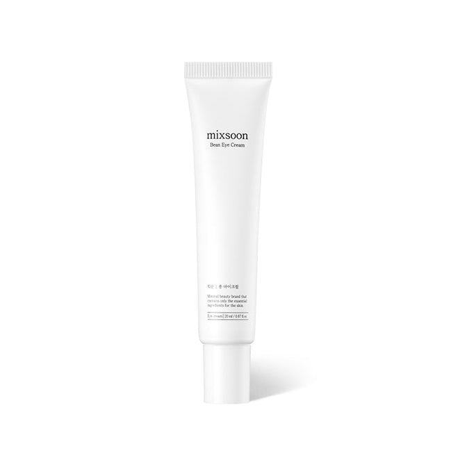 White tube of mixsoon eye cream on a white background