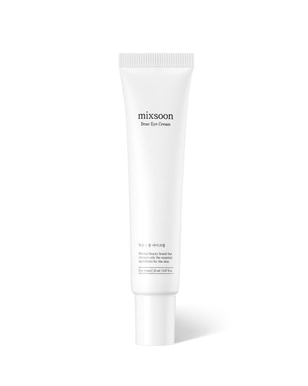 White tube of mixsoon eye cream on a white background