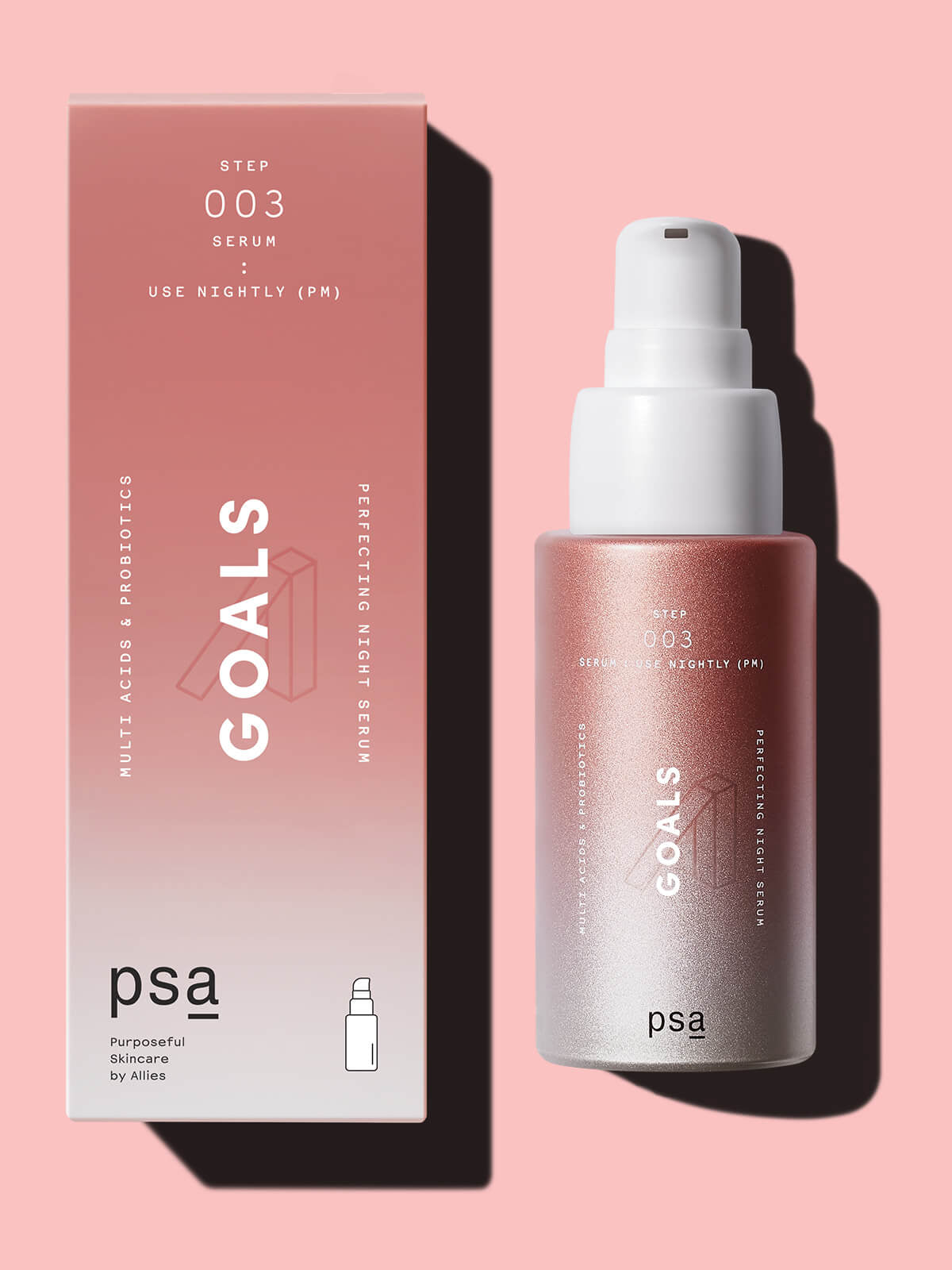 PSA Goals Multi Acids & Probiotics Perfecting Night Serum, 30 ml