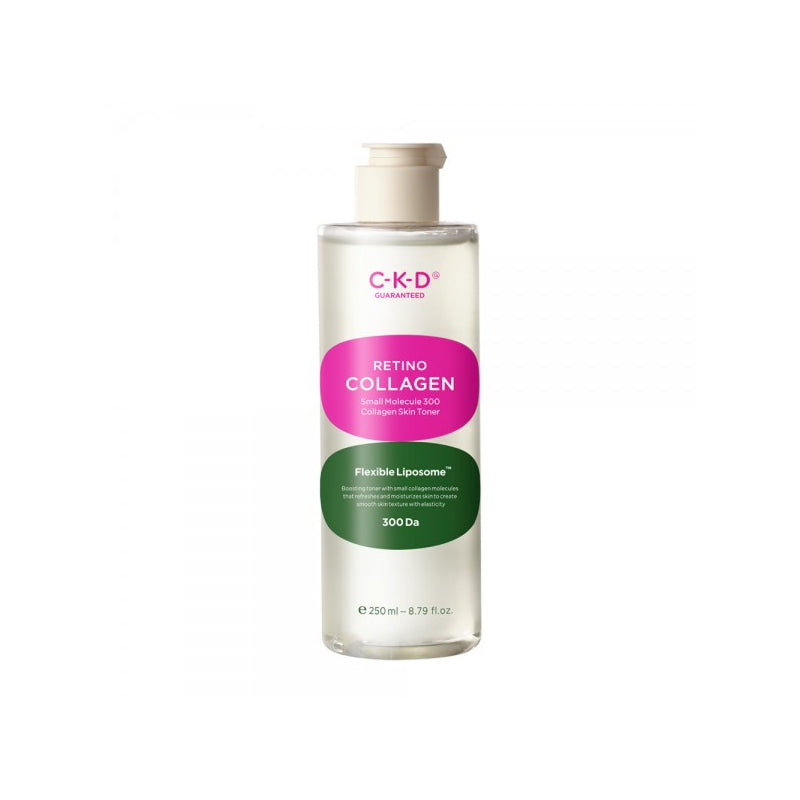 Bottle of CKD Retinol Collagen product on a white background