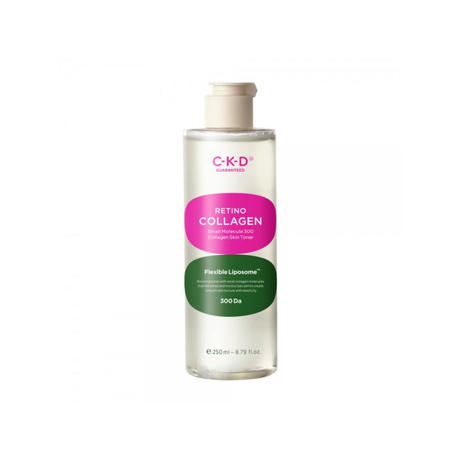 Bottle of CKD Retinol Collagen product on a white background