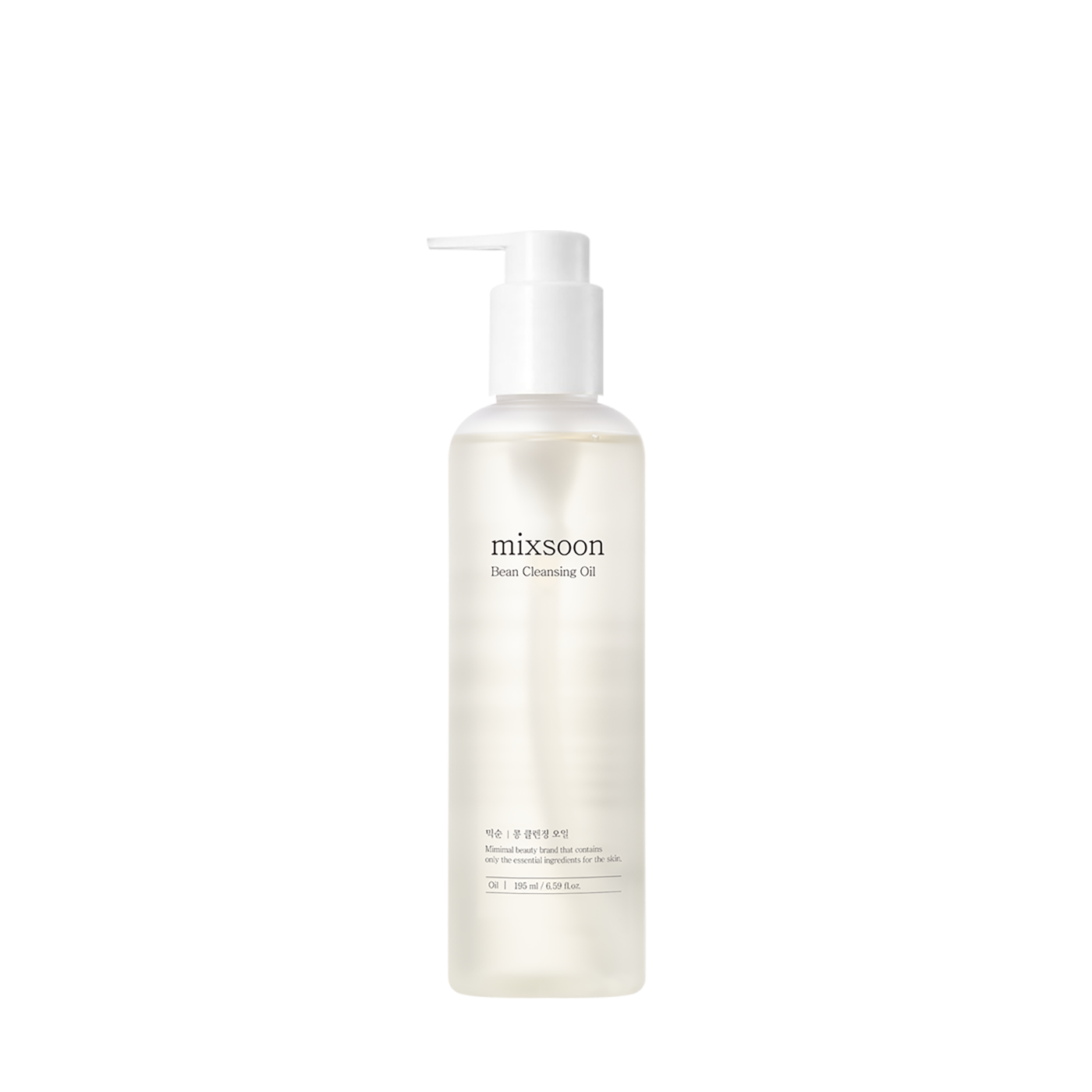 White bottle of mixsoon skin cleansing oil on a white background