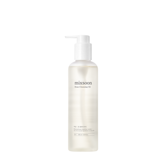 White bottle of mixsoon skin cleansing oil on a white background