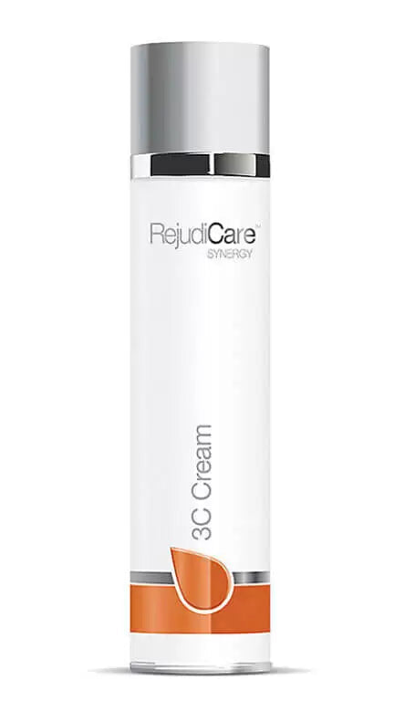 Skincare bottle labeled 'Rejudicare 3C Cream' on a white background