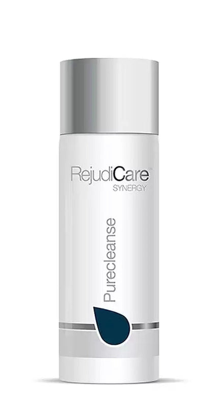 Skincare bottle labeled 'Rejudicare Purecleanse' on a white background