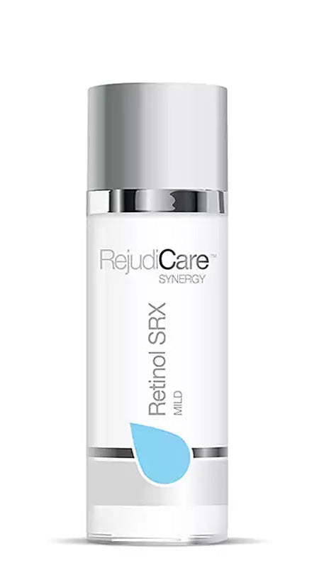 Skincare bottle labeled 'Rejudicare Synergy' on a white background