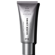 Silver tube of 'Silver Lining' product on a white background